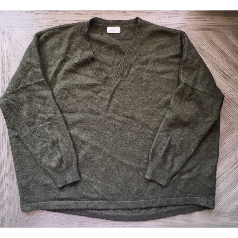 Naif Montreal Angora Blend Vintage Green Soft Sweater Men's Medium